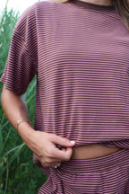 Porter Fleece Stripe Tee