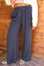 Stripe Ribbed Lounge Pants in Navy