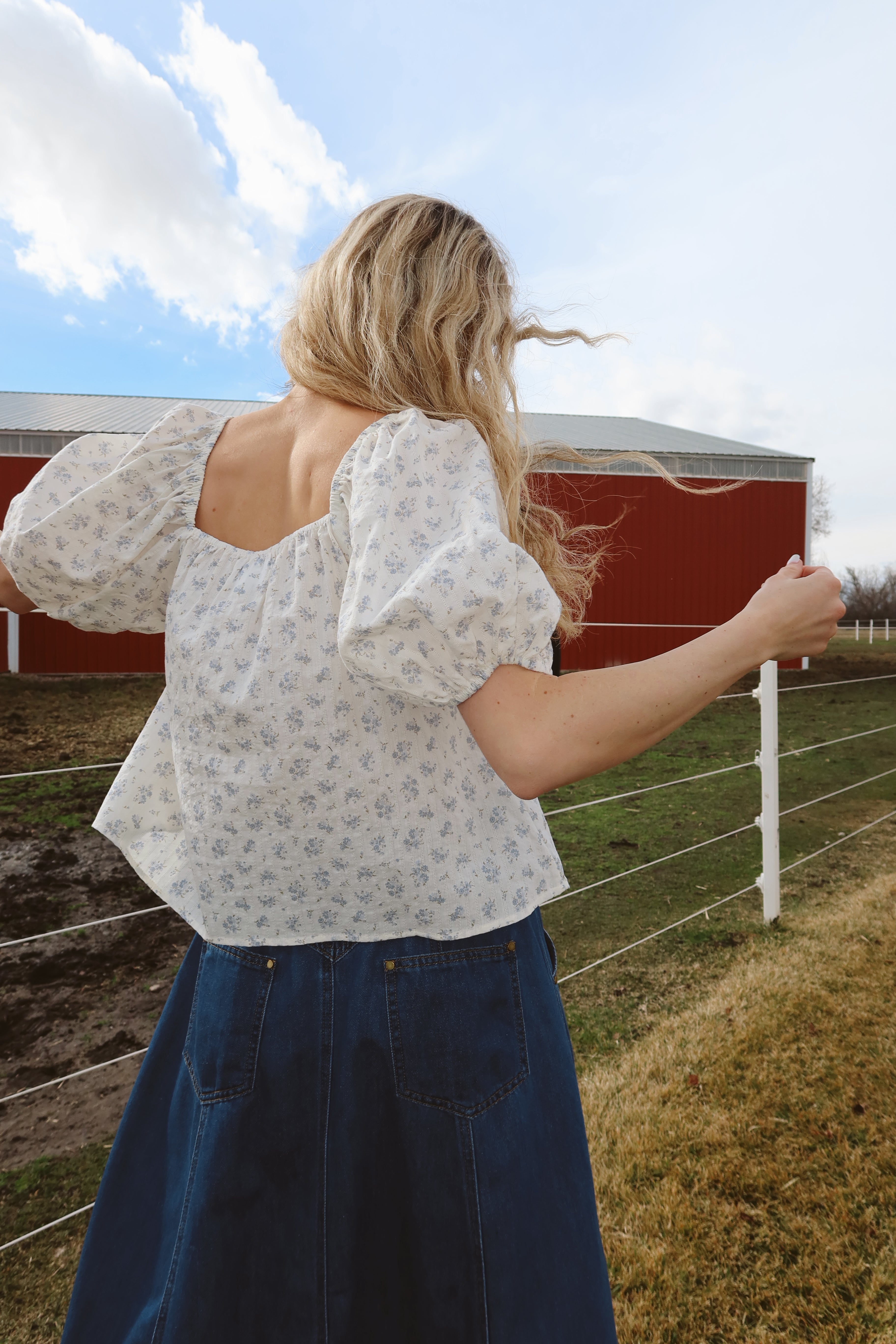 Rosebud Floral Blouse