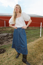 Tulsa Denim Skirt in Medium Wash