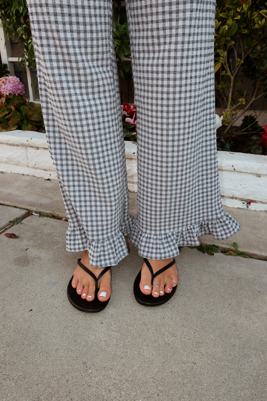 Sydney Gingham Pants in Black