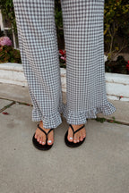 Sydney Gingham Pants in Black