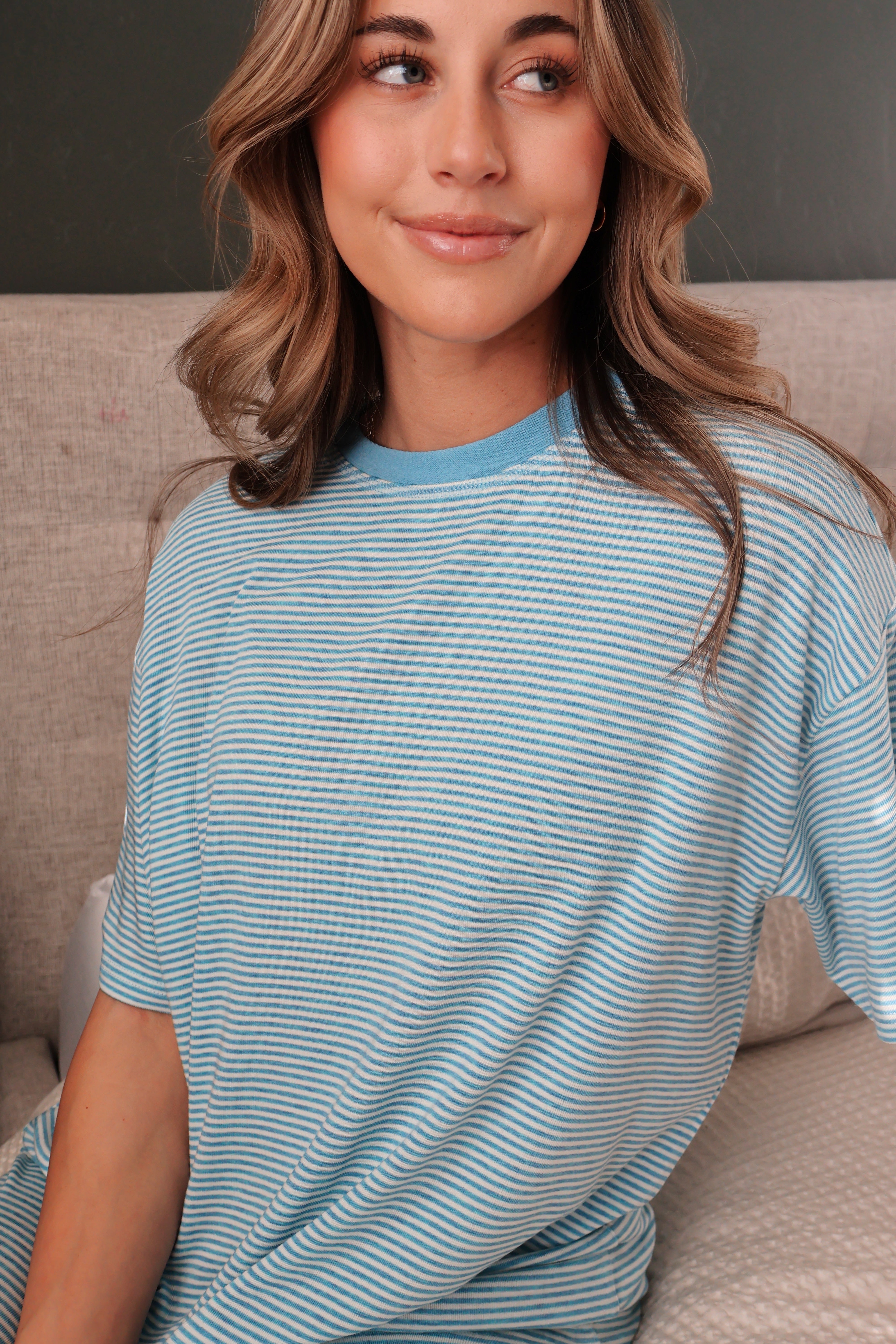 Dreamy Days Stripe Ribbed Tee Secondary image