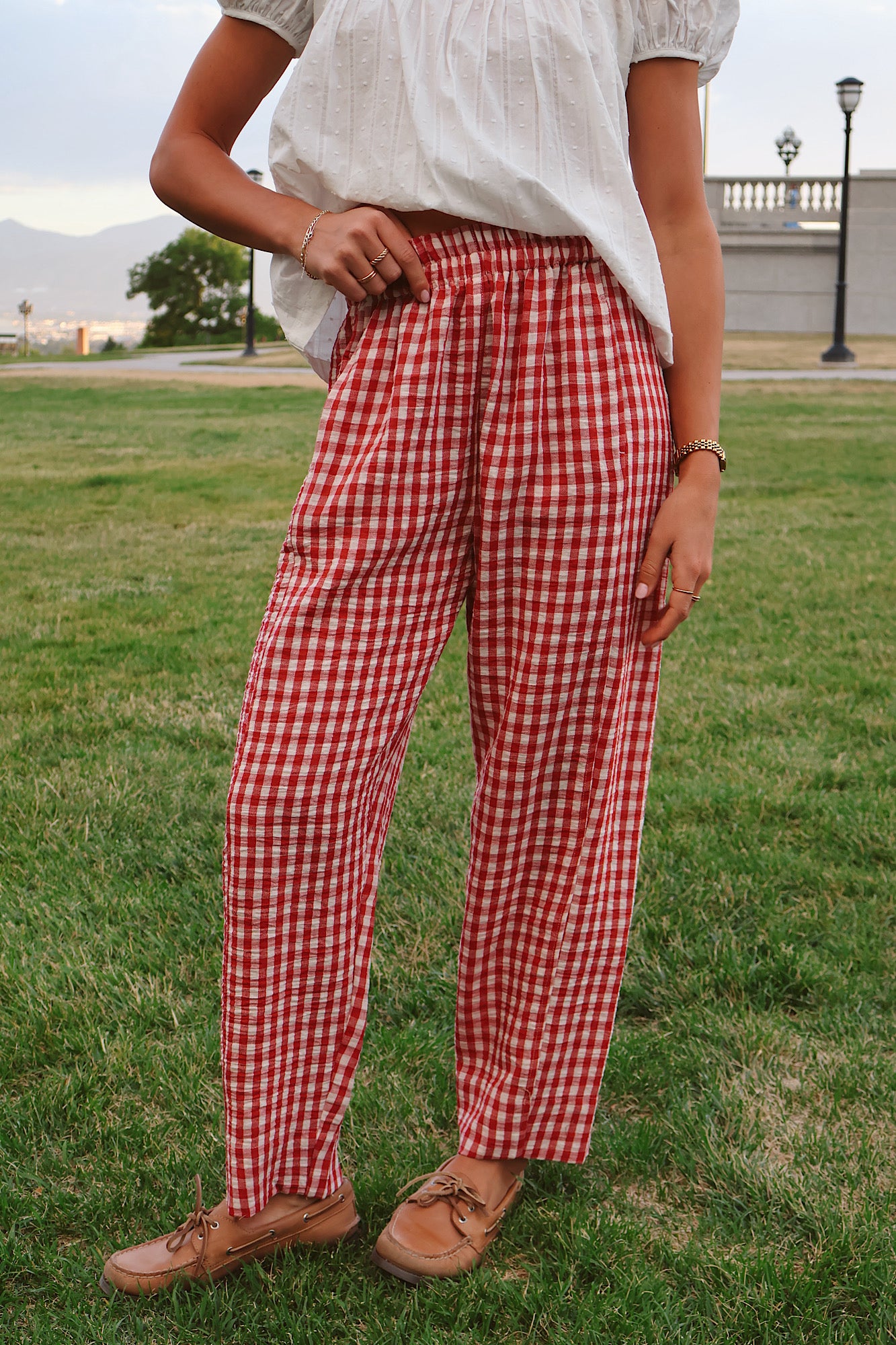 Roosevelt Gingham Pants
