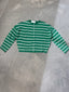 FINAL SALE - FLAWED Piper Cardigan in Green Stripes - Small