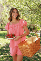 Berries & Cream Gingham Blouse