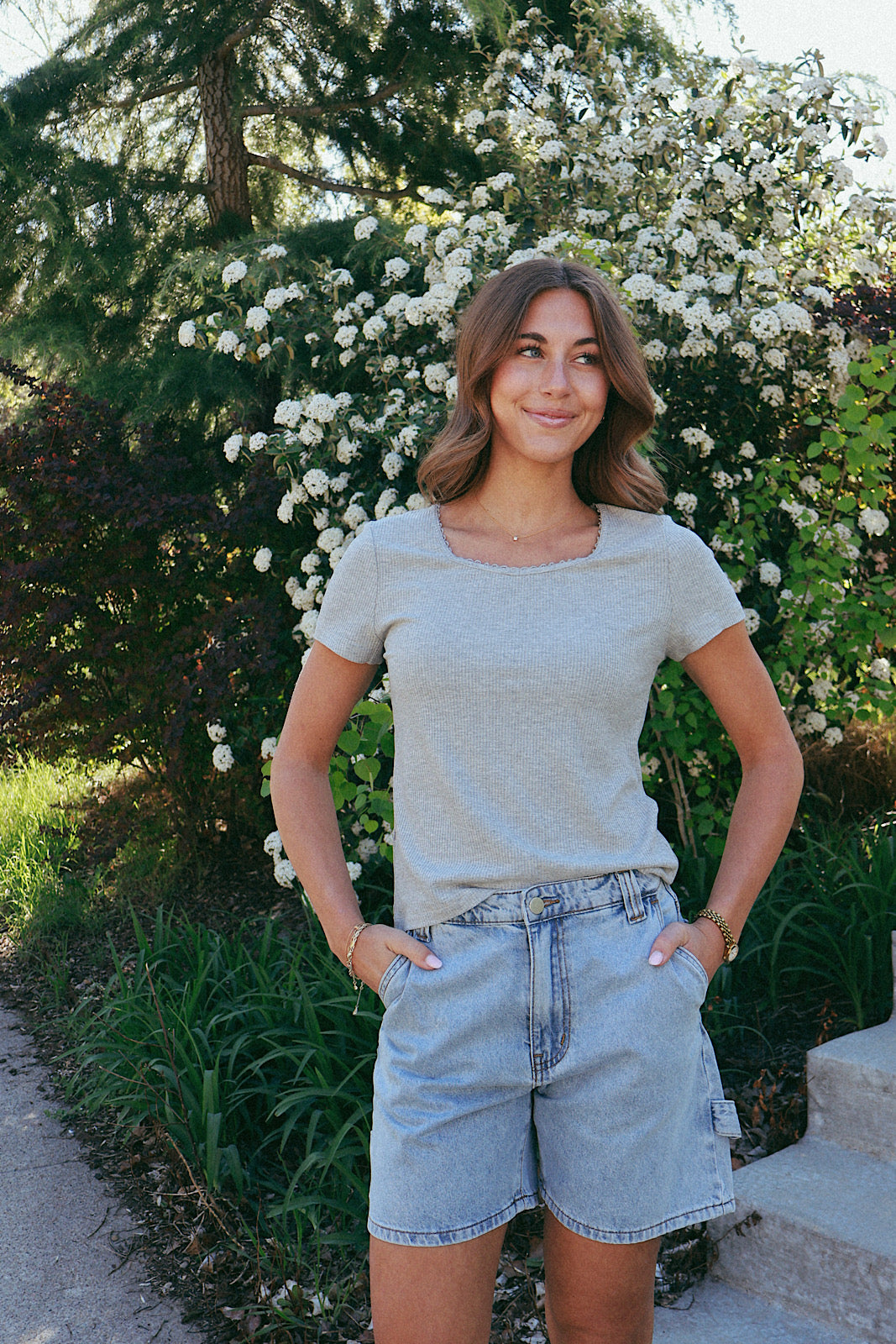 Sweetheart Ribbed Tee Secondary image