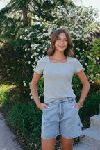 Sweetheart Ribbed Tee