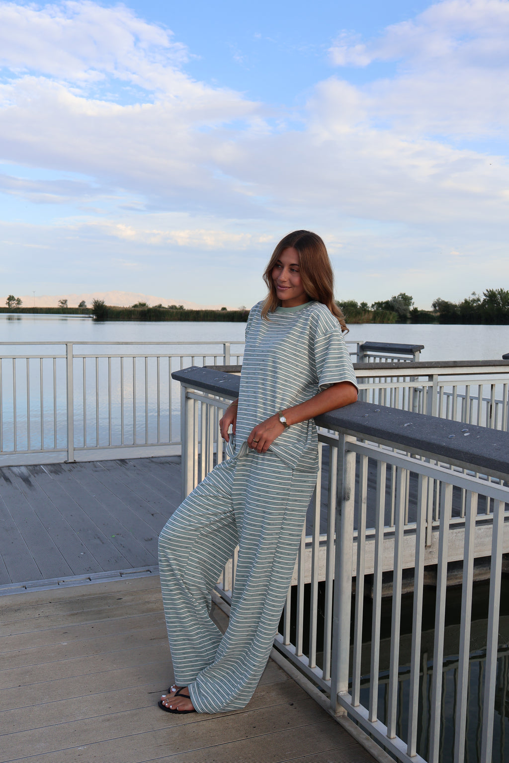 Cameron Fleece Stripe Pants