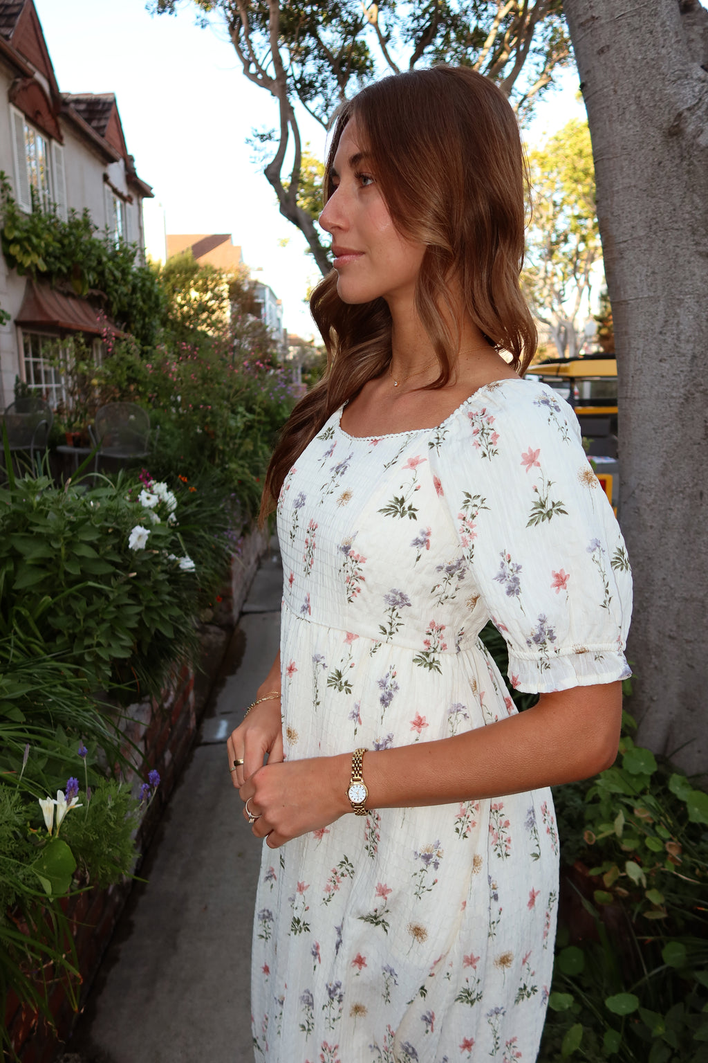 Fable Wildflower Crepe Midi
