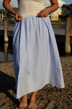 Sandie Pinstripe Skirt in Blue