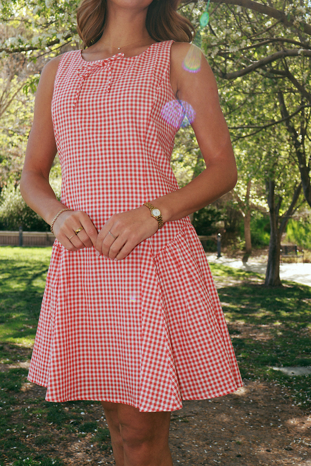 Berry Sweet Gingham Dress