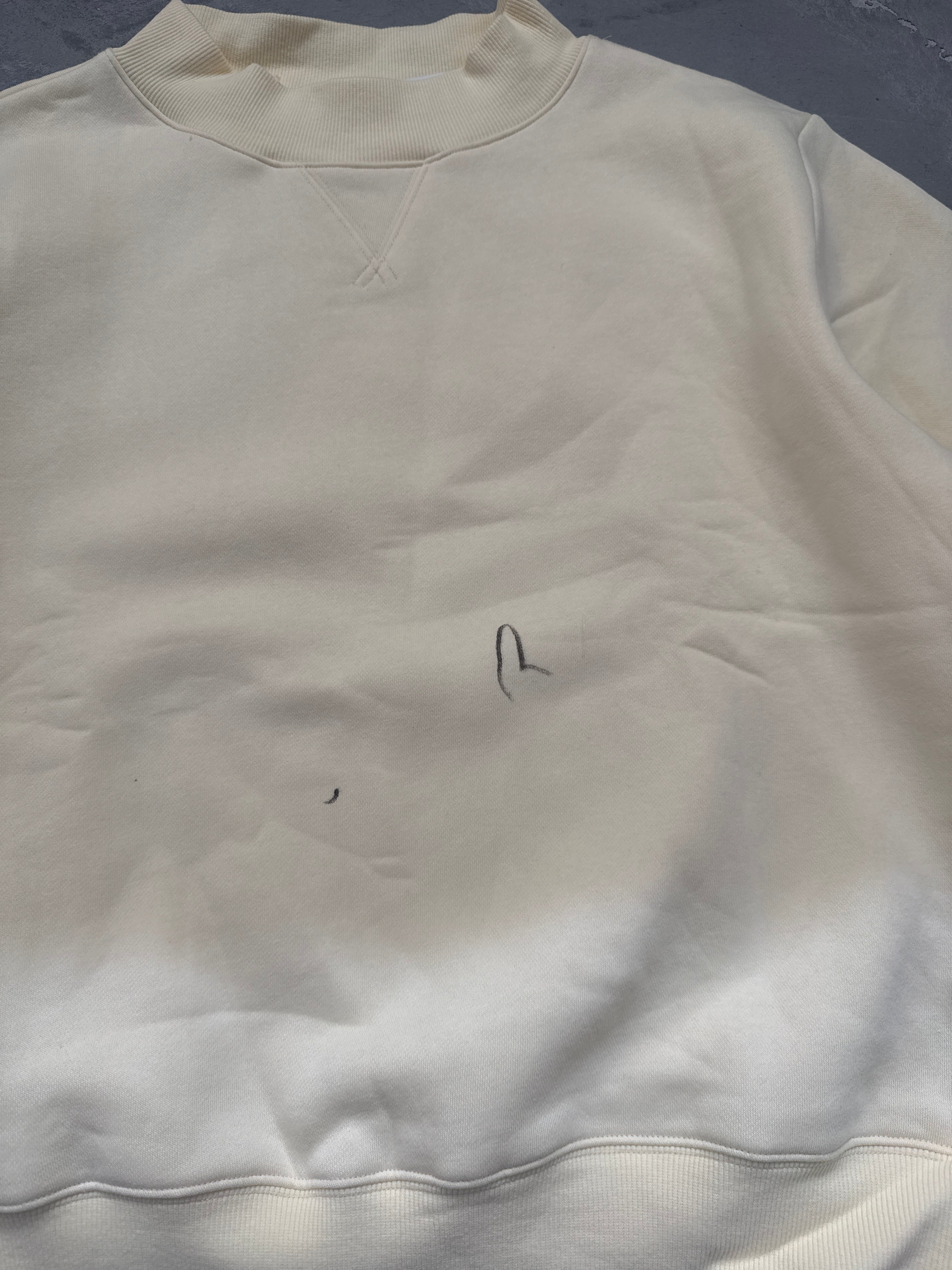 FINAL SALE - FLAWED Mock Neck Pullover in butter - Small