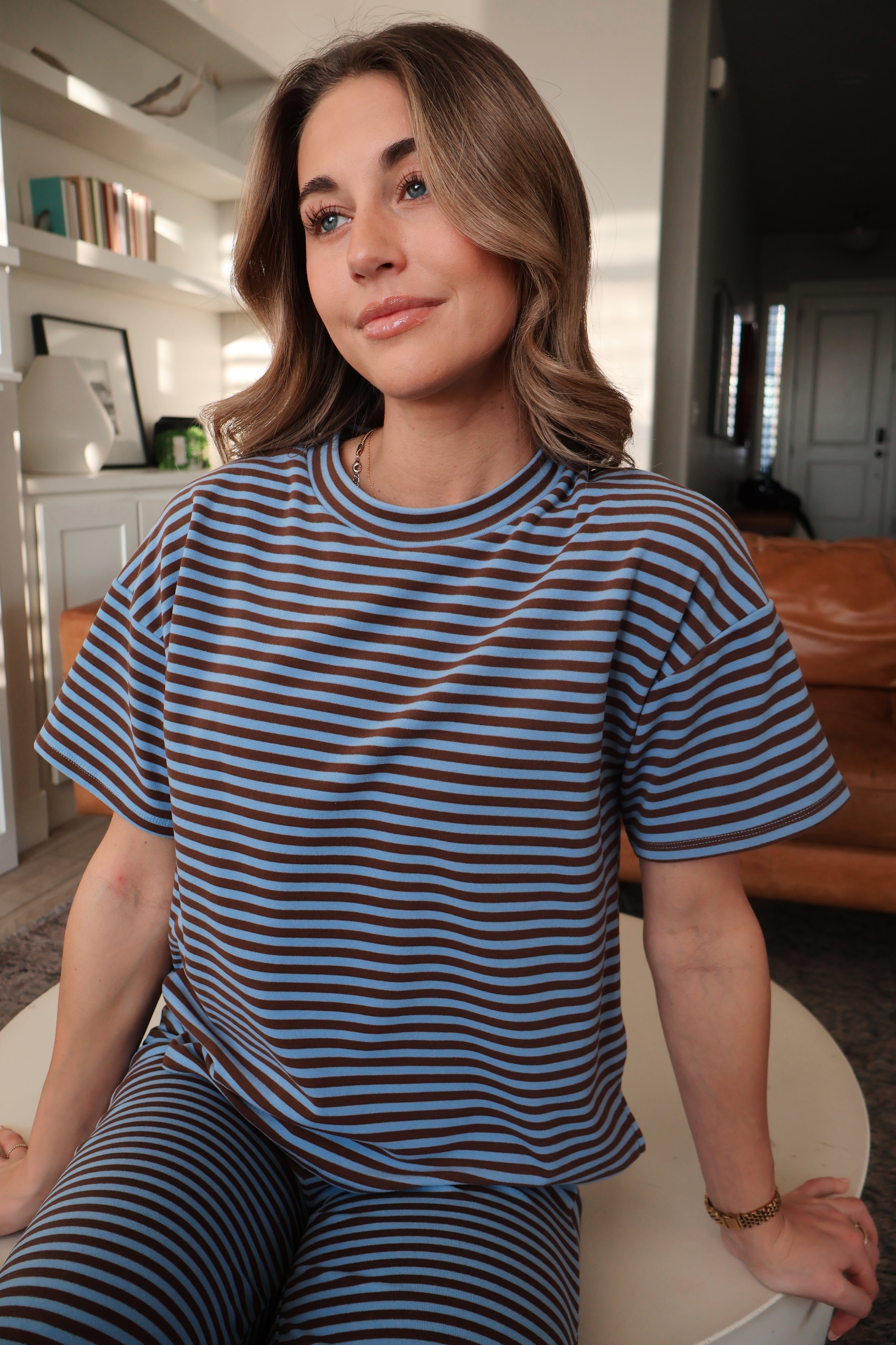 FINAL SALE - Porter Fleece Stripe Tee