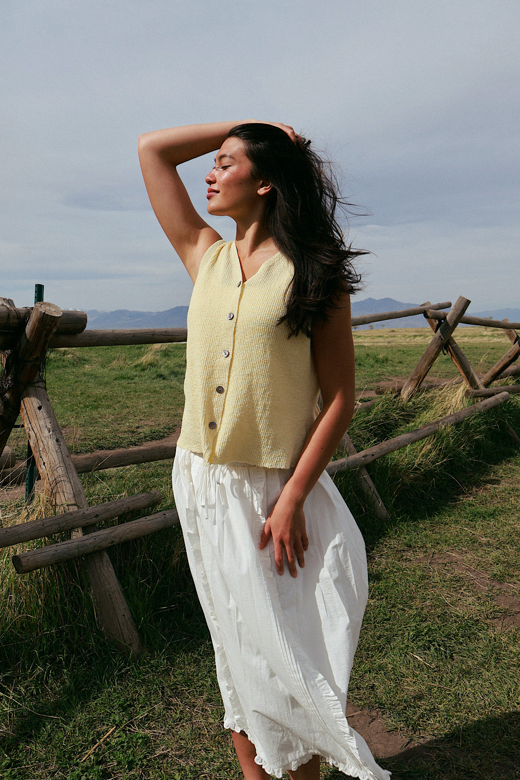 Rae Knit Tank in Butter Yellow Main image