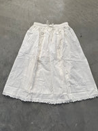 FINAL SALE - FLAWED Hattie Cotton Skirt in Ivory - Medium