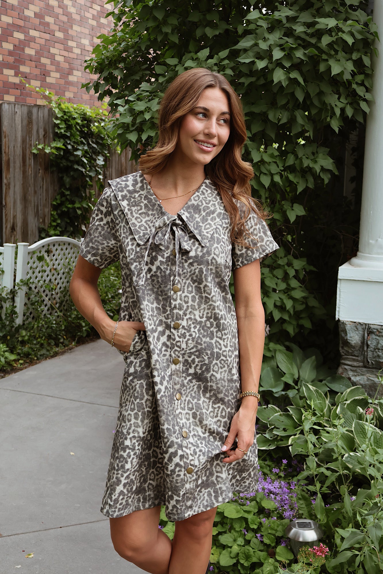 Kylie Leopard Print Dress
