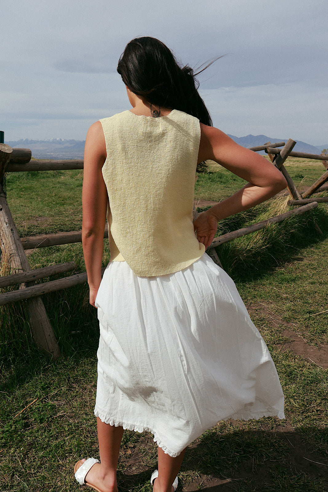 Rae Knit Tank in Butter Yellow