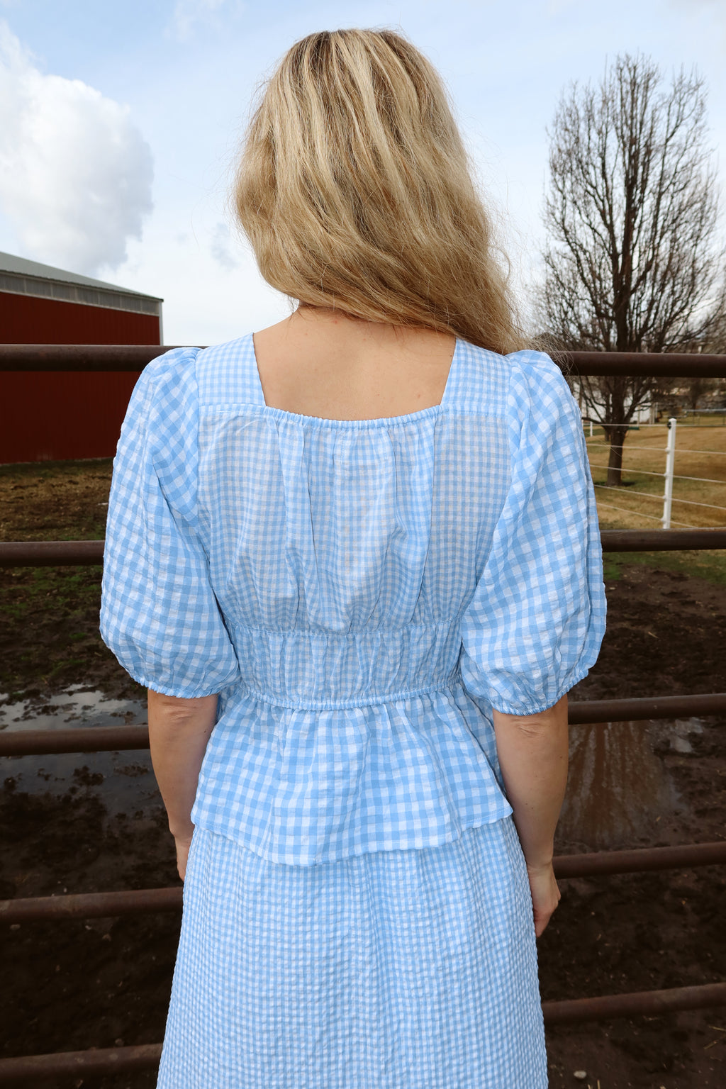 Bluebell Gingham Peplum