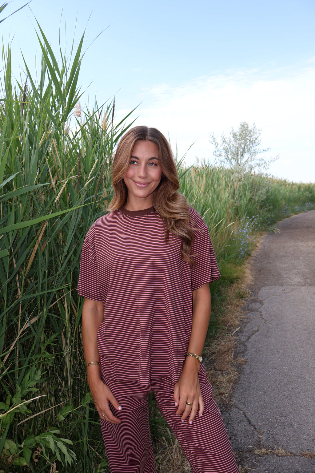 Porter Fleece Stripe Tee