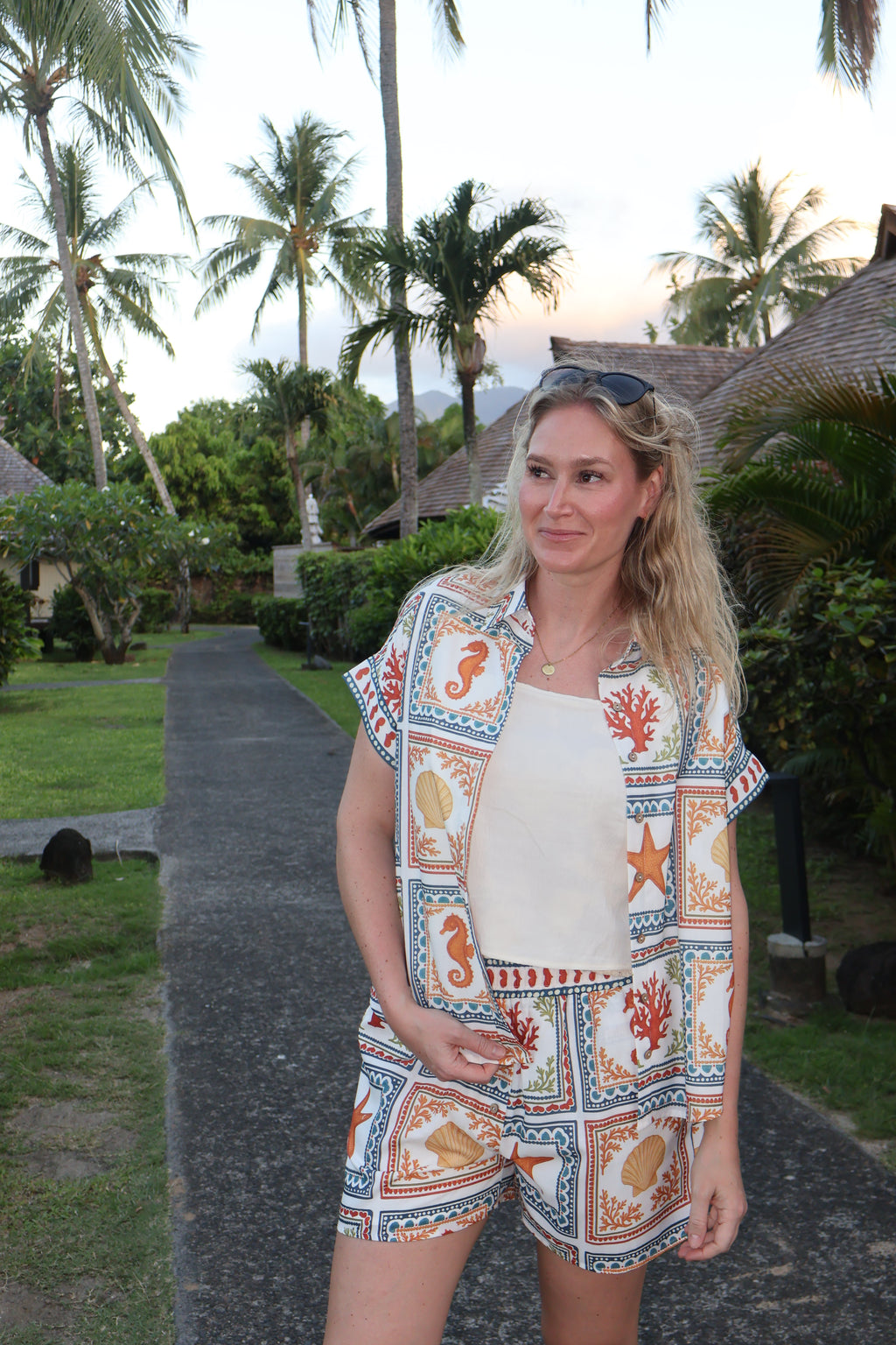 FINAL SALE - Under The Sea Button Down Top
