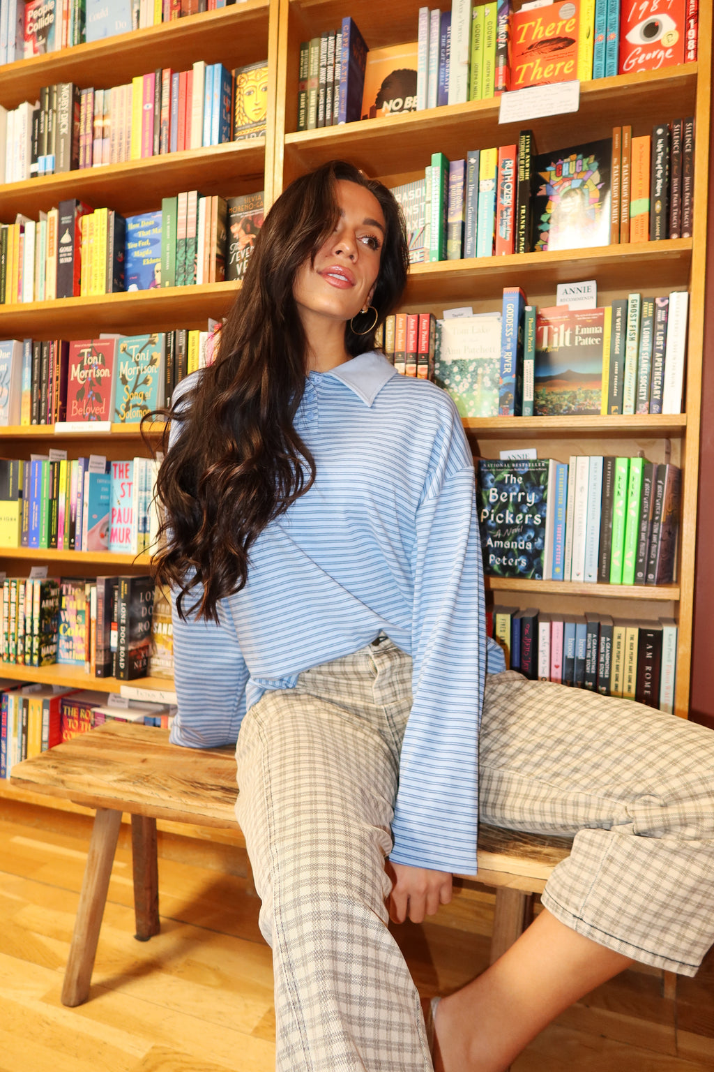Ollie Stripe Polo in Blue