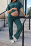 Porter Pinstripe Fleece Pants in Green