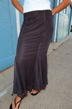 Love You Dot Maxi Skirt in Black