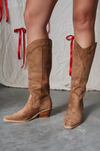 Juliette Suede Boots in Brown