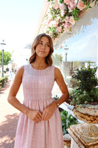 Willa Gingham Dress in Pink