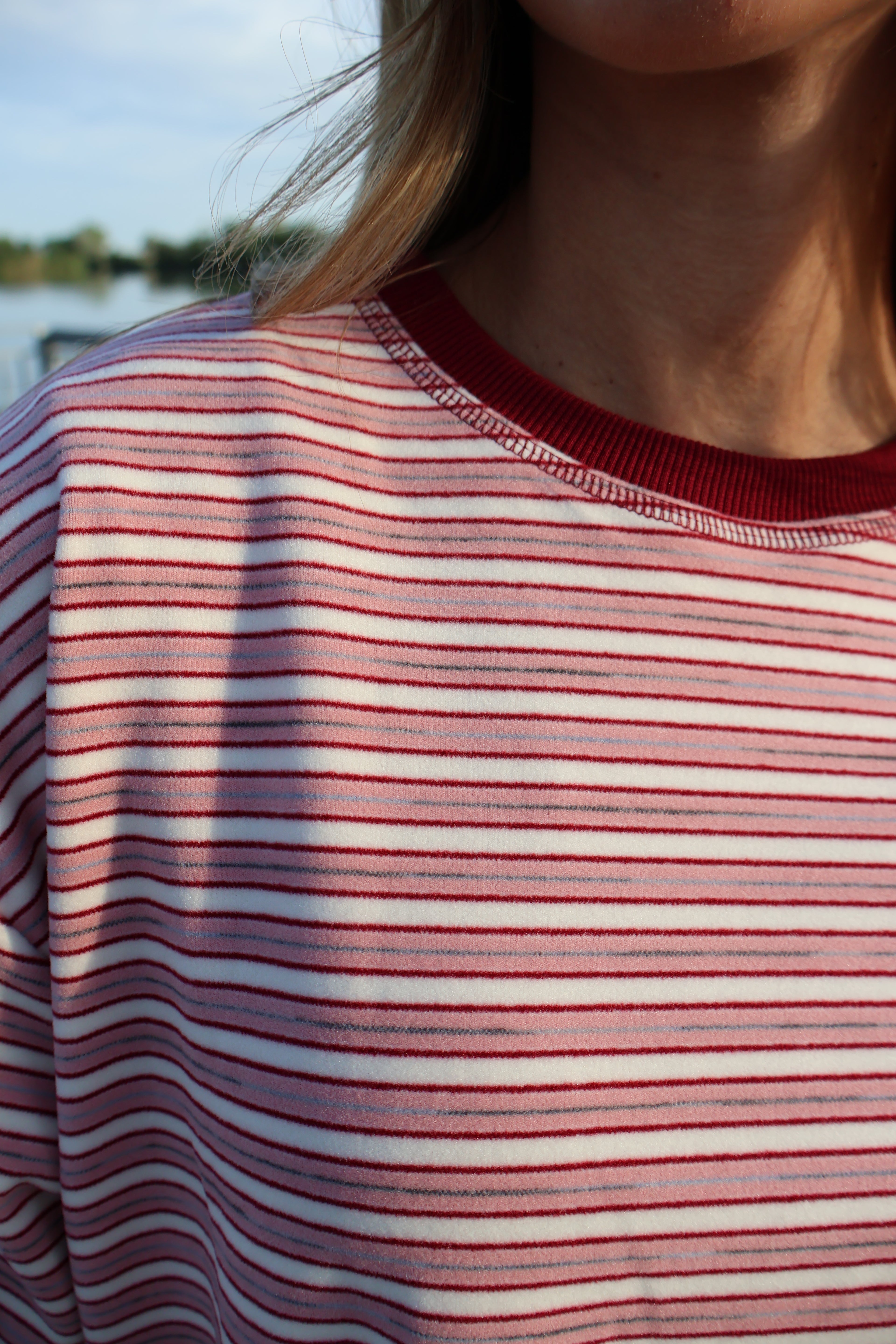 Cameron Fleece Stripe Tee
