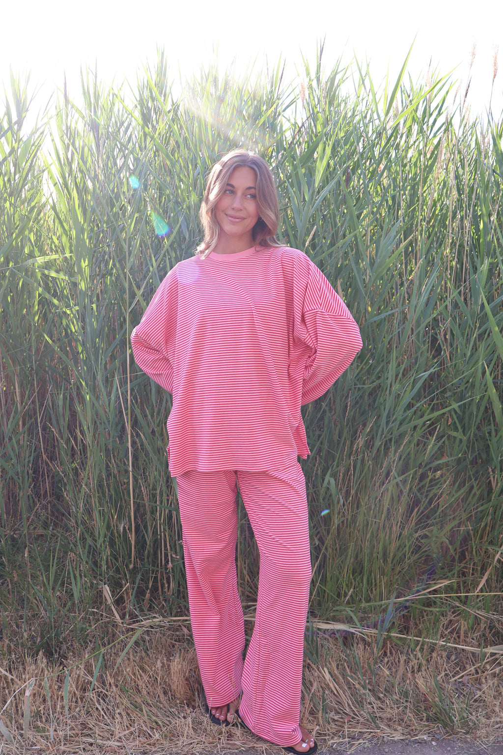Porter Fleece Stripe Pants