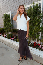 Love You Dot Maxi Skirt in Black