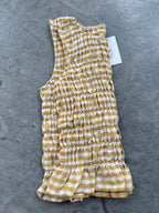 FINAL SALE - FLAWED Savannah Gingham Top in Yellow - Small