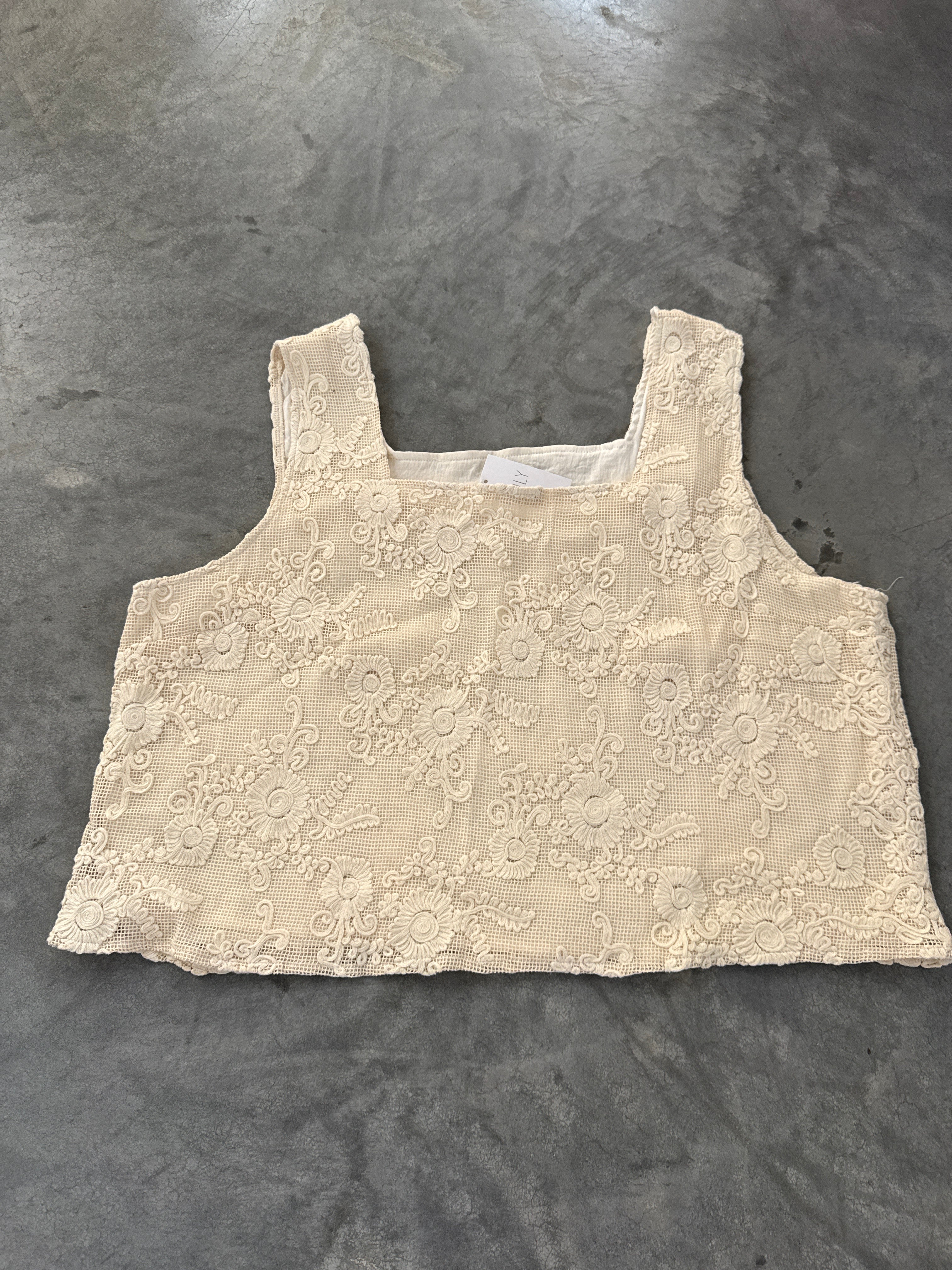 FINAL SALE - FLAWED High Tide Crochet Tank - 3XL Main image