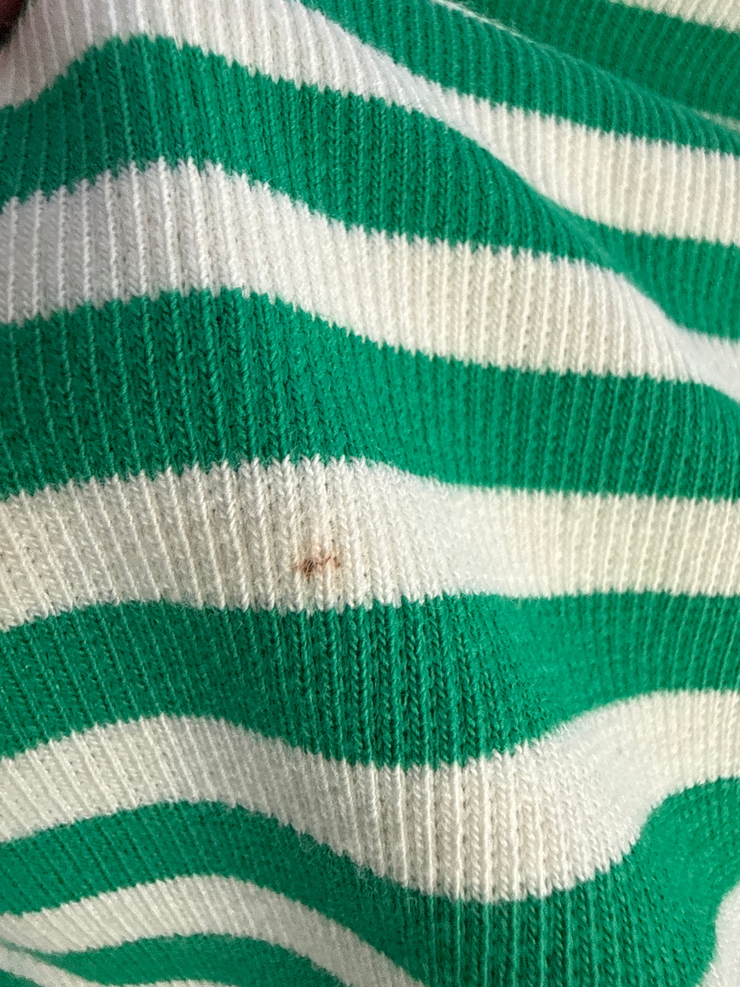 FINAL SALE - FLAWED Lauren Stripe Top in Green - M/L