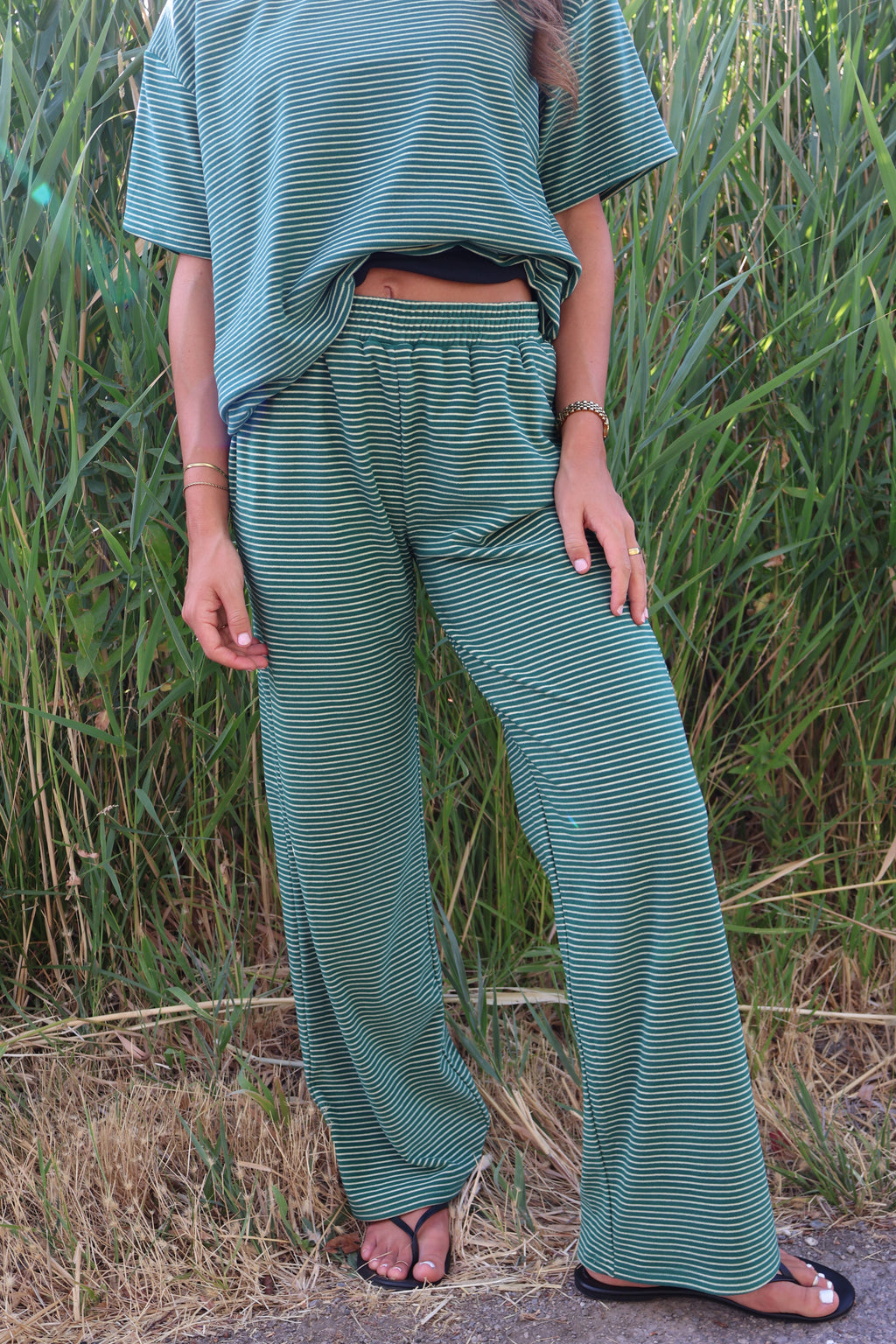 Porter Fleece Stripe Pants