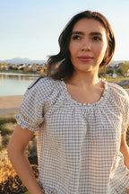 Bonnie Seersucker Plaid Blouse