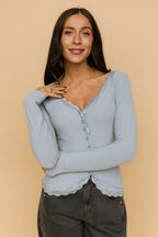Emmie Lace Top In Light Blue
