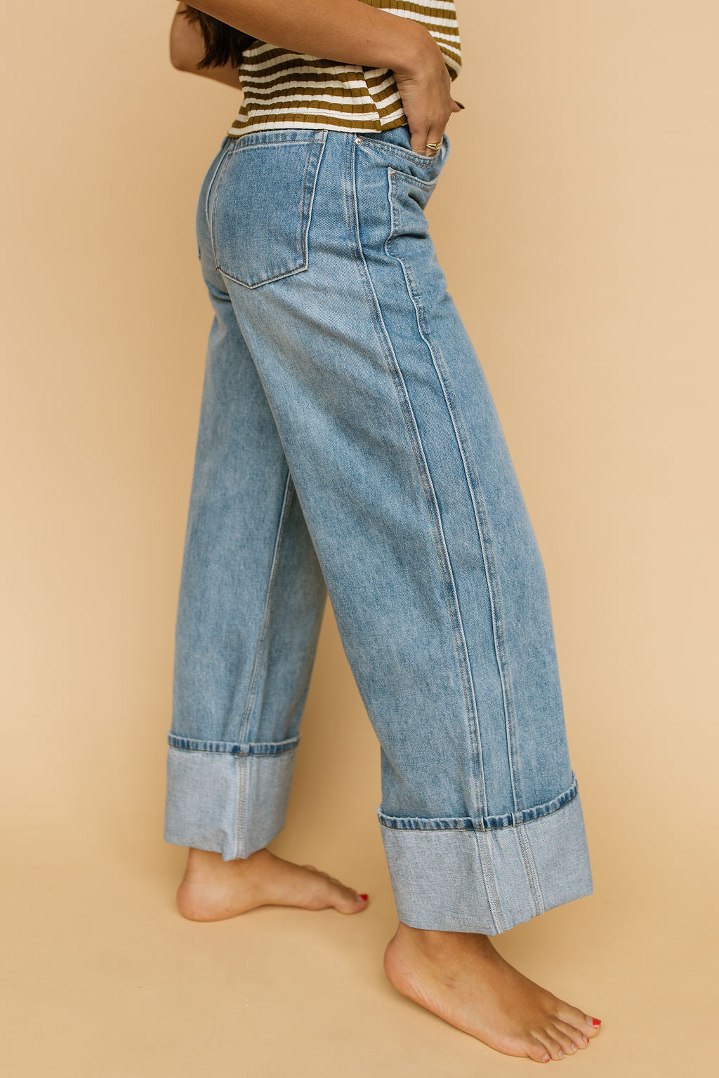 Boston Cuffed Blue Jeans Secondary image