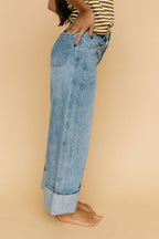 Boston Cuffed Blue Jeans