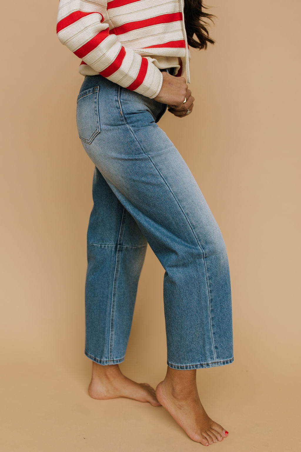 FINAL SALE - Carlie Denim Barrel Jeans