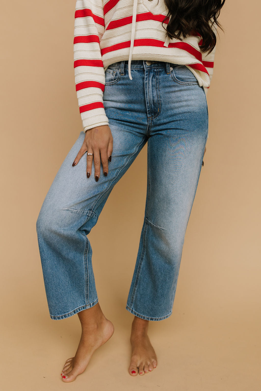 FINAL SALE - Carlie Denim Barrel Jeans Main image