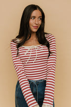 FINAL SALE - Sailor Stripe Long Sleeve in Red