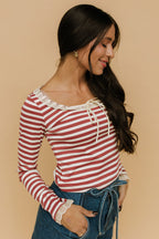 FINAL SALE - Sailor Stripe Long Sleeve in Red