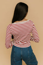 FINAL SALE - Sailor Stripe Long Sleeve in Red