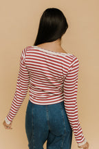 FINAL SALE - Sailor Stripe Long Sleeve in Red