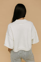 Shari Cropped Sweater in Ivory