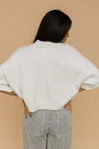 Shari Cropped Sweater in Ivory