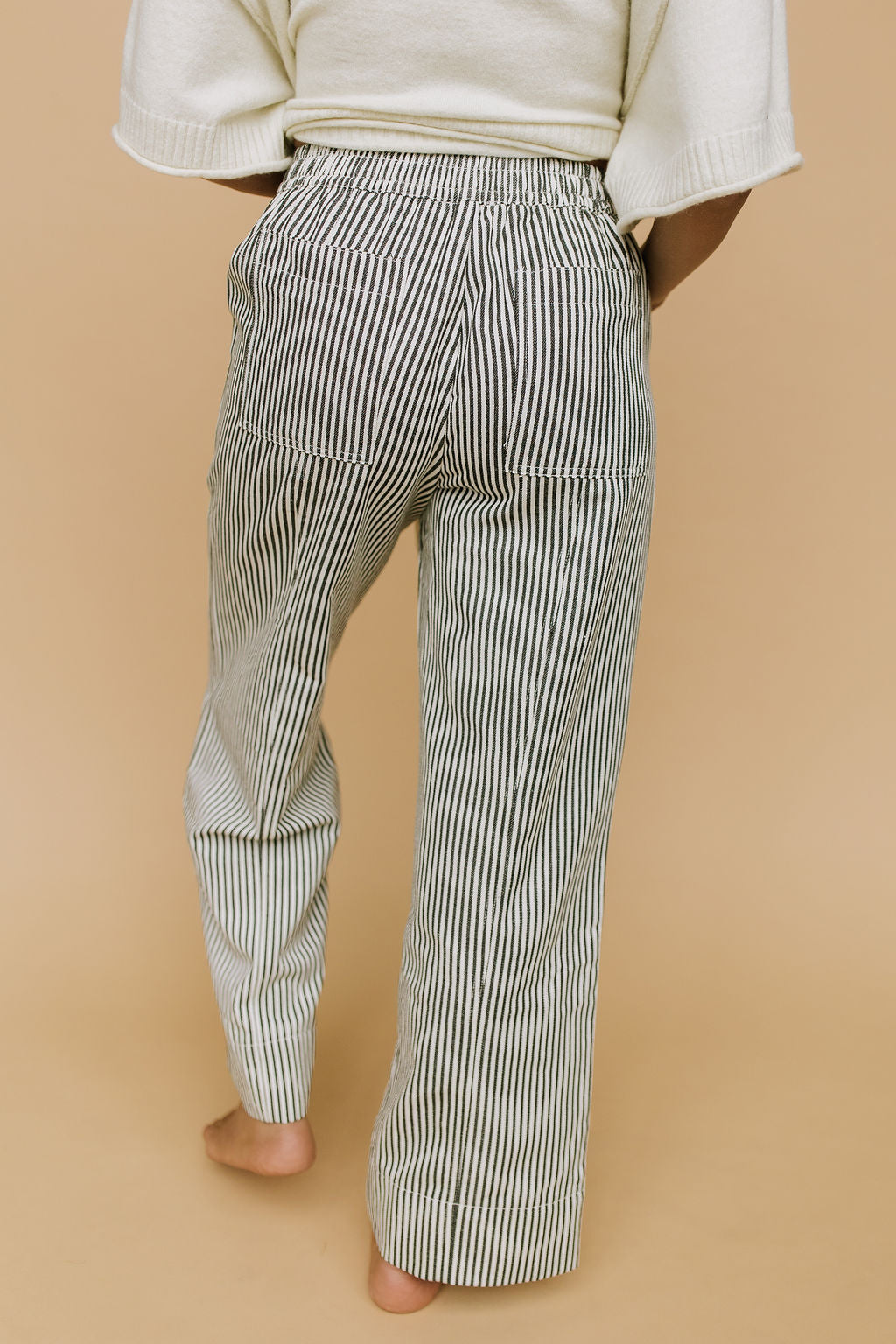 Hollis Stripe Pants in Black Secondary image